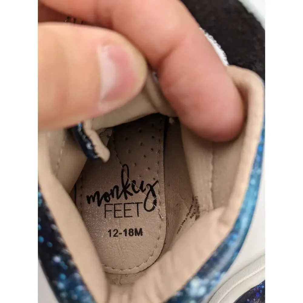 Monkey Feet Infant 12-18 Months Galaxy Hightops